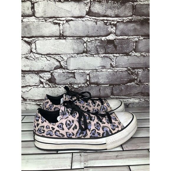Converse Chuck Taylor CTAS Eva Lift OX Heart Print Platform Sneakers Women 36EU - Picture 1 of 16
